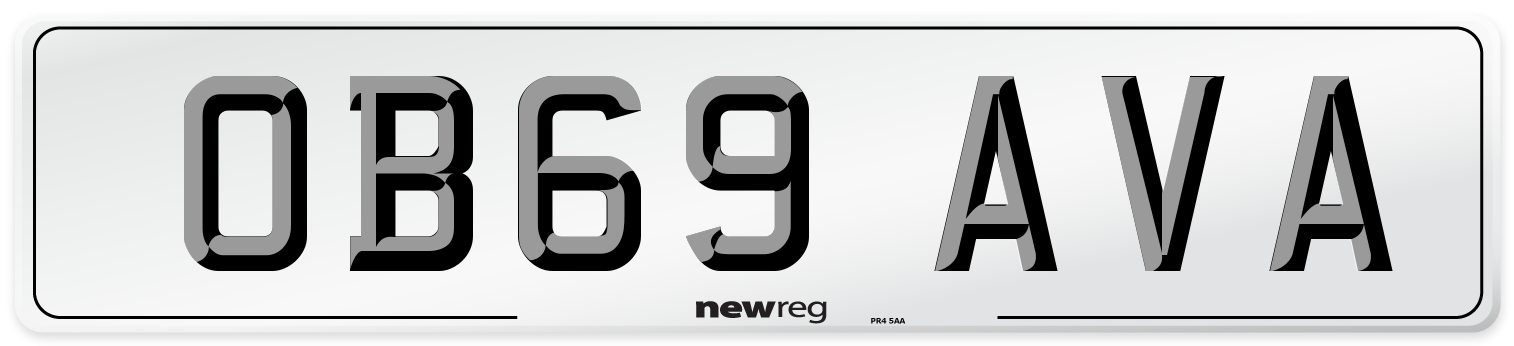 OB69 AVA Number Plate from New Reg